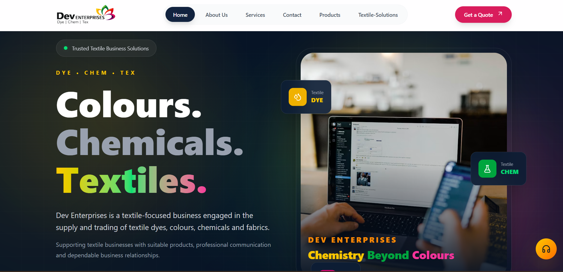 Dev Enterprises project screenshot